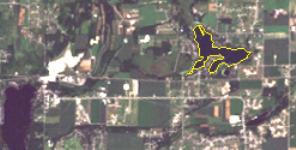 Landsat over Lake Keesus, Waukesha Co.